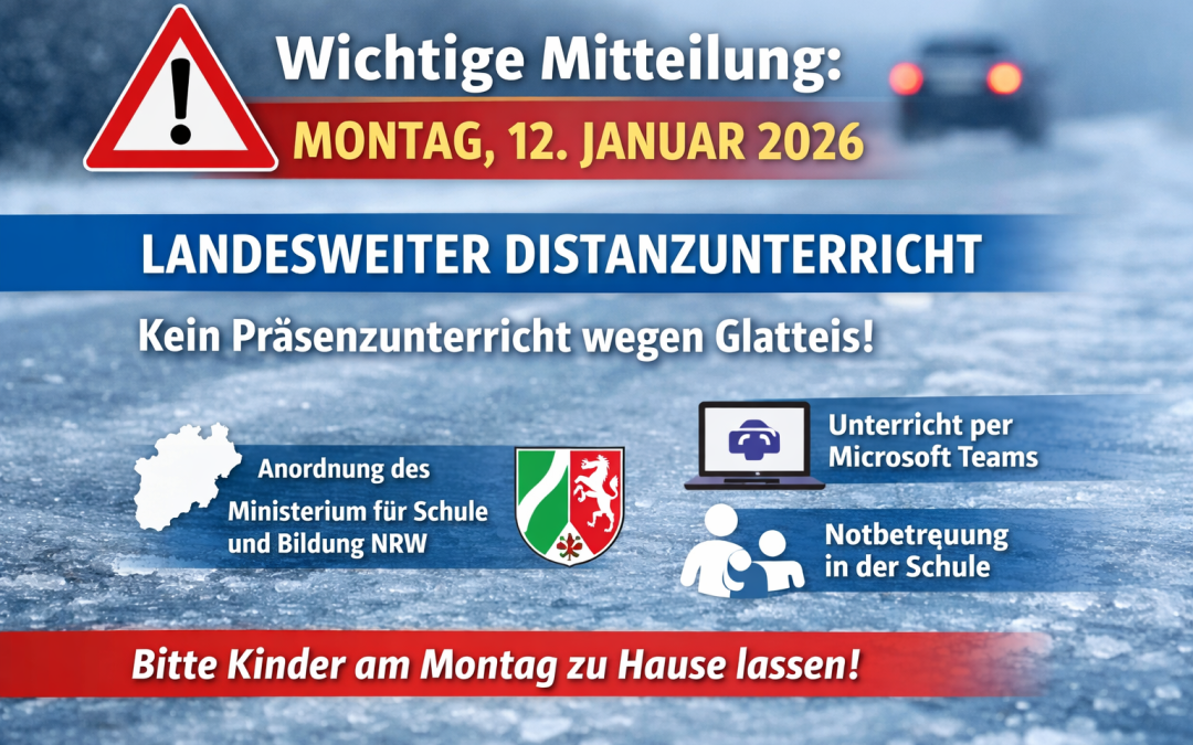 Montag, 12.01.2026, kein Unterricht in Präsenz